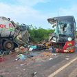 Gory accident on the Accra - Cape Coast road at Gomoa Okyereko
