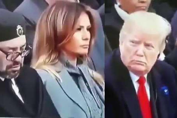 King of Morocco sleeps at world event, Trumps watches him scornfully