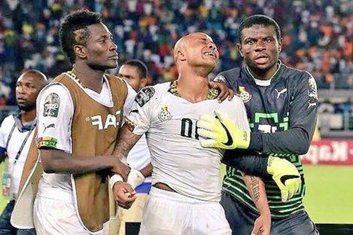 Dede Ayew crying after AFCON 2015 finals