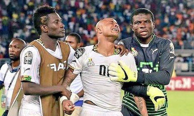 Dede Ayew crying after AFCON 2015 finals
