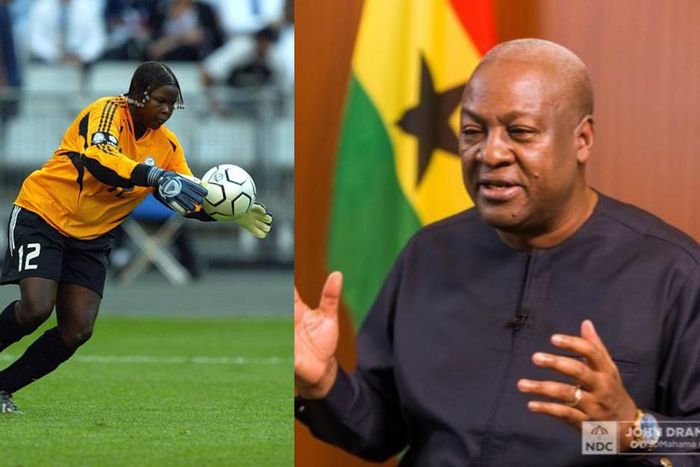 Ex-Black Queens goalkeeper receives two-bedroom house paid for by Mahama (Video)