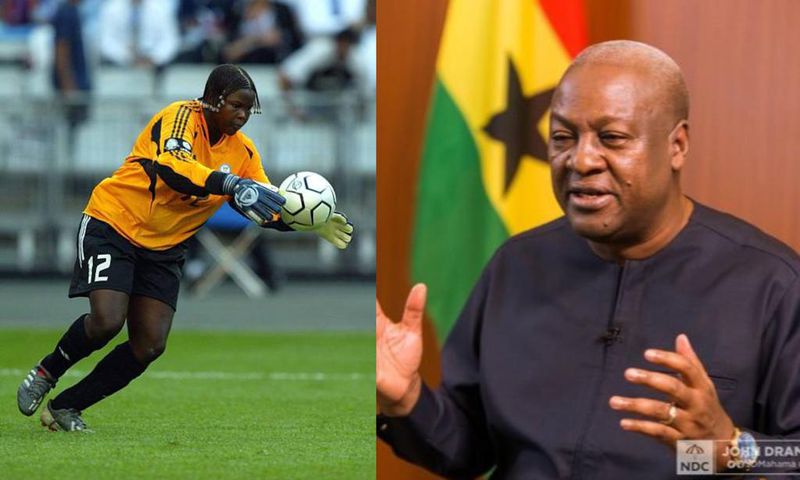 Ex-Black Queens goalkeeper receives two-bedroom house paid for by Mahama (Video)