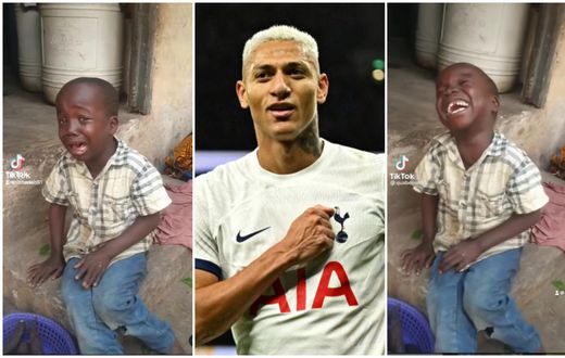 Tottenham’s Richarlison trolls Arsenal with viral video of crying-laughing Ghanaian boy