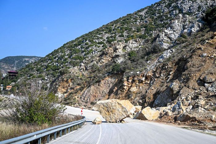 Structures destroyed in the earthquake on February 13, 2023 in Hatay, Turkey. Olive grove not pictured.Murat Saka / dia images via Getty Images