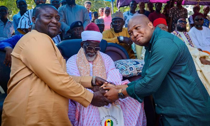 National Chief Imam and Clemence Gyato donate relief items to Dam Spillage victims