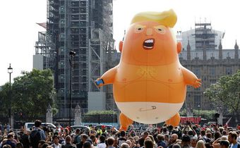 trump baby balloon