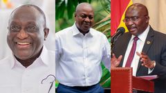 Alan Kyeremanten, John Mahama and Dr Mahamudu Bawumia
