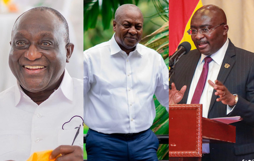 Alan Kyeremanten, John Mahama and Dr Mahamudu Bawumia