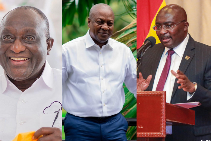 Alan Kyeremanten, John Mahama and Dr Mahamudu Bawumia