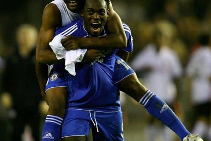 Mikel Obi and Michael Essien