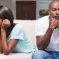 unhappy black couple