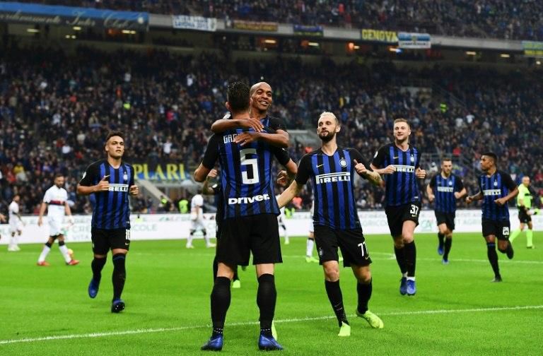 Italian midfielder Roberto Gagliardini scored in either half for Inter Milan