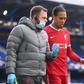 Liverpool's Dutch defender Virgil van Dijk picked up a hamstring injury in the game against Brentford