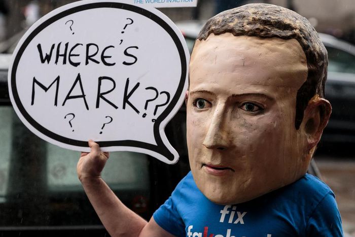 Mark Zuckerberg protest