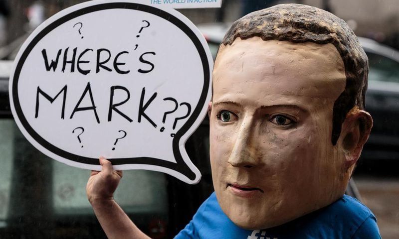 Mark Zuckerberg protest