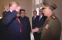 trump north korea salute