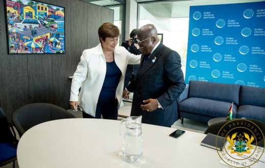 Managing Director of the International Monetary Fund, Kristalina Georgieva and Prez. Akufo-Addo.