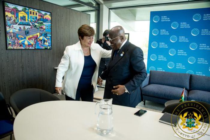 Managing Director of the International Monetary Fund, Kristalina Georgieva and Prez. Akufo-Addo.