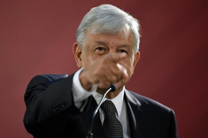 Mexico's President Andres Manuel Lopez Obrador, seen here at his first news conference, says he is asking Congress to eliminate the immunity Mexican presidents have enjoyed under the constitution