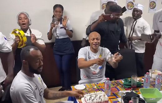Jordan Ayew all smiles as he celebrates 32nd birthday in Black Stars camp (Video)
