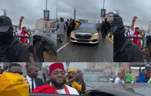 Davido cruises in 2023 Mercedes Maybach for his wedding, says 'Nigeria is happy'