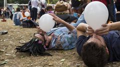 People with balloons
