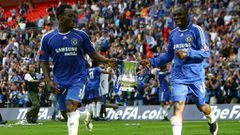 Michael Essien and Claude Makelele