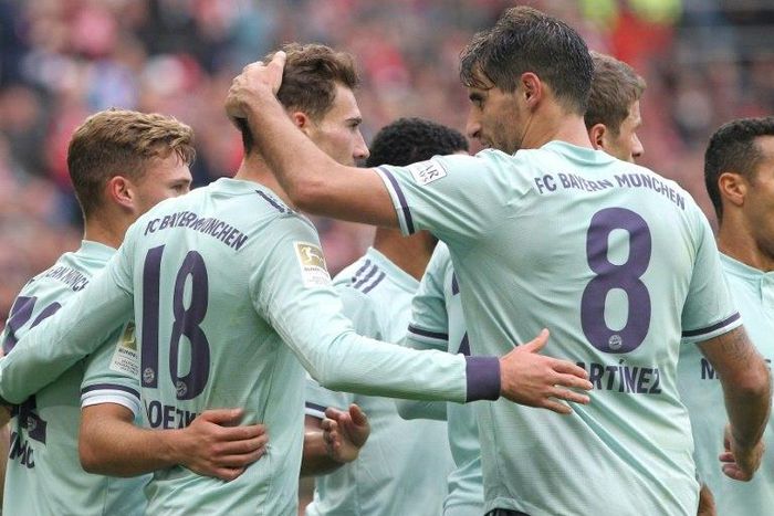 Bayern Munich midfielder Leon Goretzka scored their opening goal at Mainz