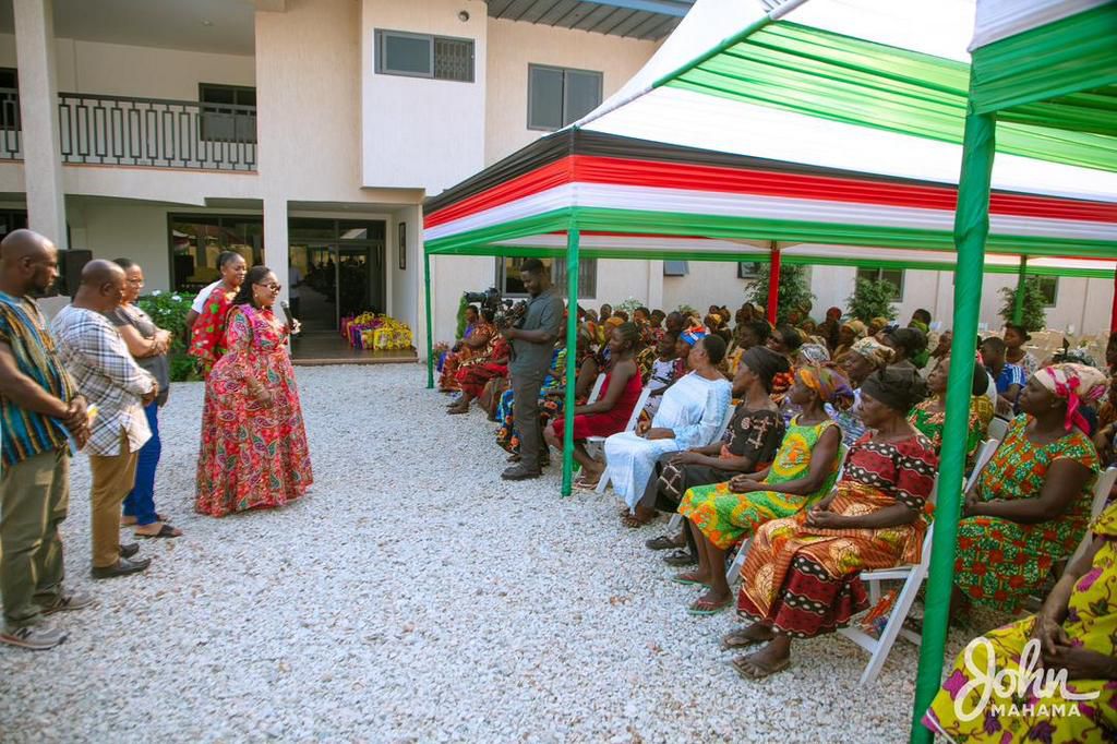 Lordina Mahama hosts and encourages widows in Kintampo