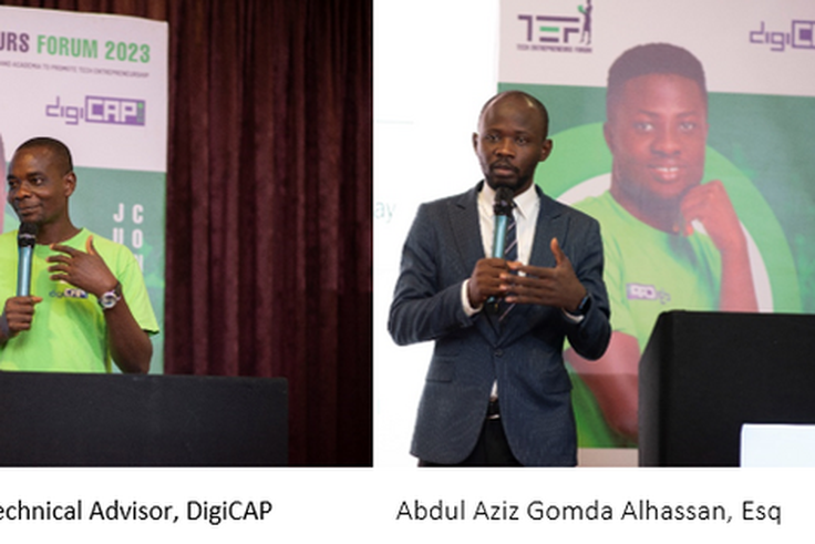 The Tech Entrepreneurs Forum dignitaries speaking at the event