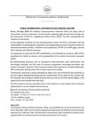 NCA Statement