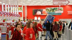 Shoppers check out with 'Black Friday' deals at a Target in Utah in 2016.