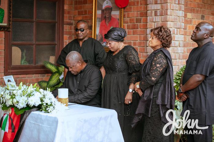Mahama signs book of condolence at late Sherry Ayittey's one week