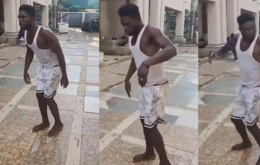 Alleged cable thief dances to Shatta Wale's song to entertain victims