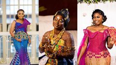 Brides in kente outfits