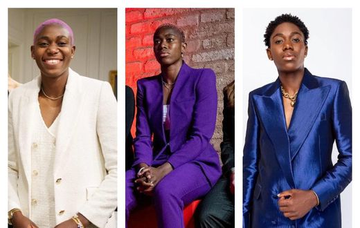 5 times Asisat Oshoala rocked a suit [Instagram]