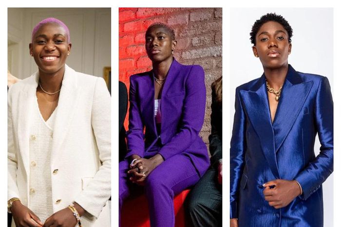 5 times Asisat Oshoala rocked a suit [Instagram]
