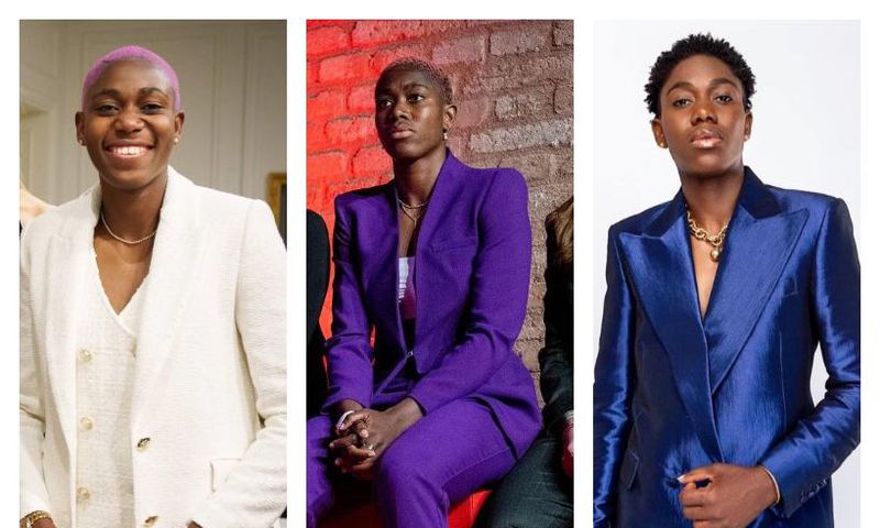 5 times Asisat Oshoala rocked a suit [Instagram]