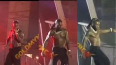 Burna Boy kicks fan off stage