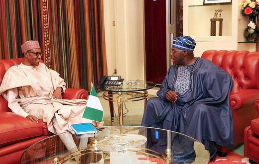 President Muhammadu Buhari and former president, Olusegun Obasanjo