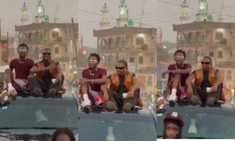 Blacko hit the streets of Nima with Nigeria superstar Asake