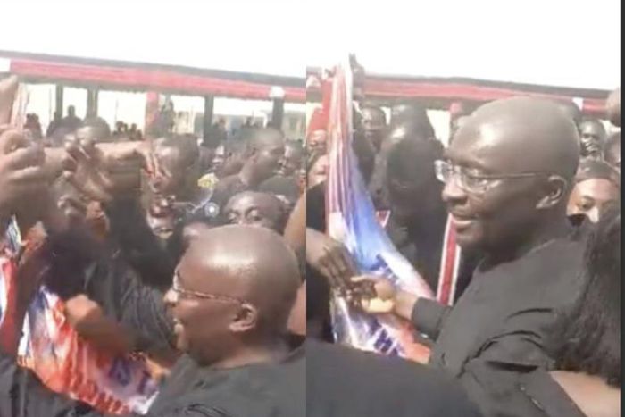 Bawumia turns funeral to rally grounds as fans enthusiastically mob him