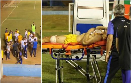 Crazy scenes in Brazil as police officer shoots goalkeeper during football game (Video)