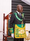 Otumfuo Osei Tutu II in his Freemason regalia
