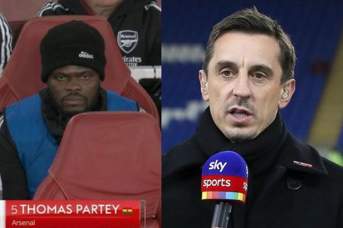 Partey lost form in the most important part of the season – Gary Neville