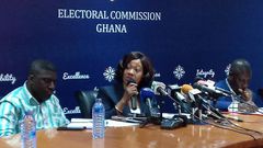 Electoral Comissioner Jean Mensah and Bossman Asare