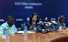 Electoral Comissioner Jean Mensah and Bossman Asare