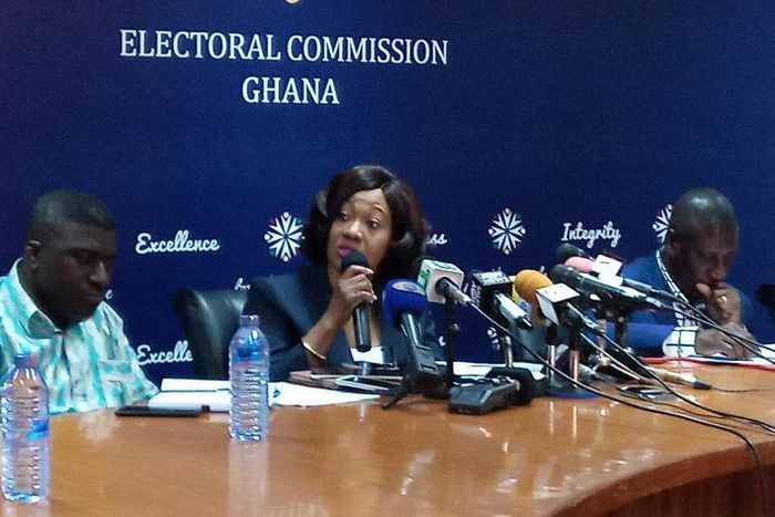 Electoral Comissioner Jean Mensah and Bossman Asare