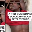 Thief gets trapped in church window after attempting to steal