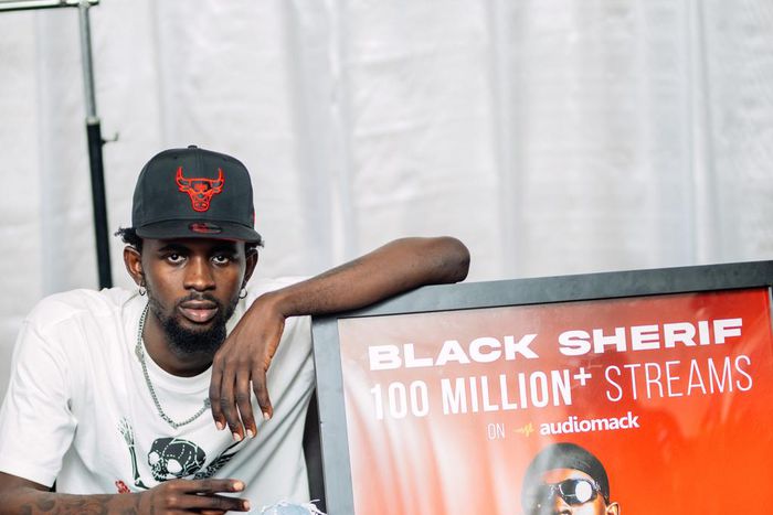 Audiomack awards Black Sherif with congratulatory plaque for hitting over 100 million streams